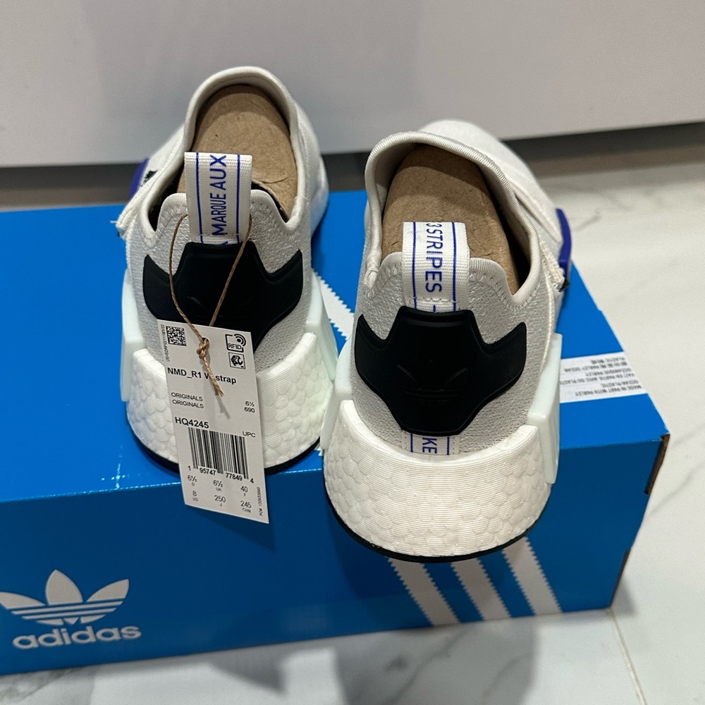 Adidas Nmd R1 W Strap White Women's Size 8 New In Box - Picture 3 of 4